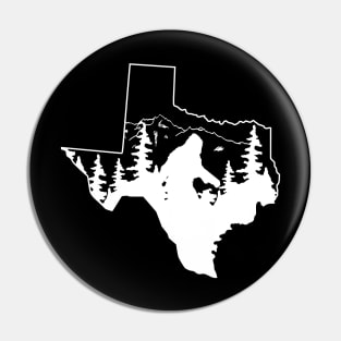 Bigfoot Texas State Map Gifts Pin