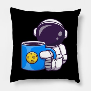 Astronaut with galactic coffee Pillow