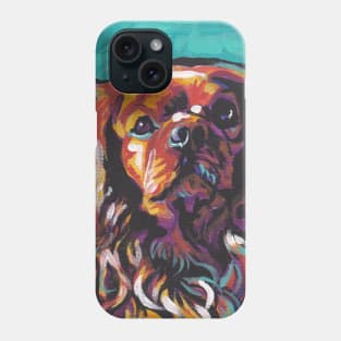 cavalier king charles spaniel Dog Bright colorful pop dog art Phone Case