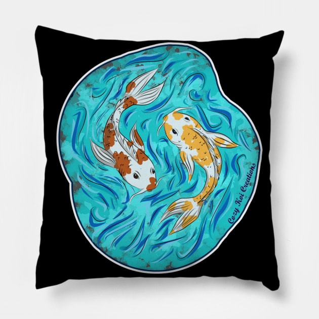 Koi Pond Pillow by Cozy Koi Creations