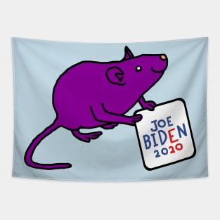 Cute Rat with Joe Biden 2020 Sign Tapestry