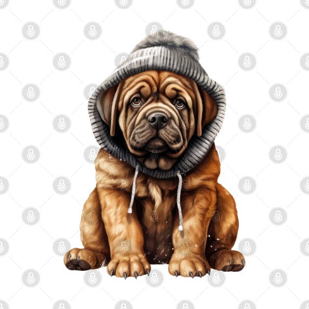 Winter Mastiff Dog by Chromatic Fusion Studio