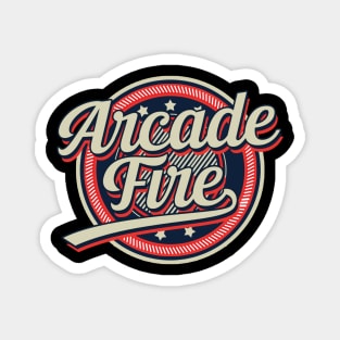 Graphic Aesthetic Arcade Proud Name Circle Vintage Art Magnet