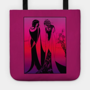 Salome and her mother (black on pink) Tote