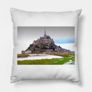 Mont Saint Michel Normandy France Pillow