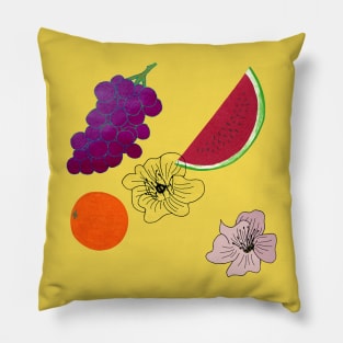 Fruits on Yellow Pillow