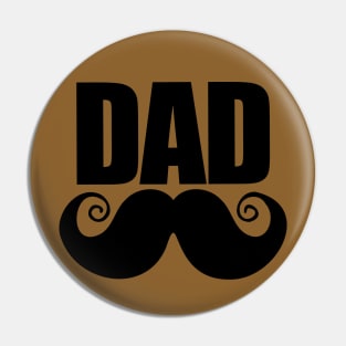 DAD text with mustache Pin
