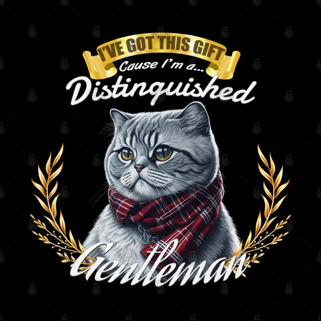 The Distinguished Scottish Fold Cat Gentleman by Asarteon