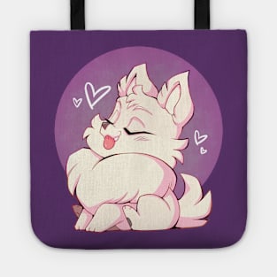 Fluffy Pomeranian Puppy (Creamy White) Tote