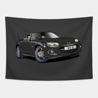 Black Mazda Miata MX-5 Tapestry