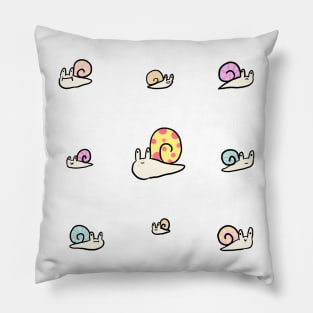 Funny snails stickers Pillow