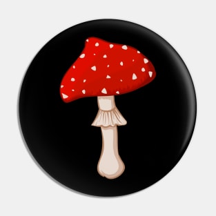 Amanita Mushroom Pin