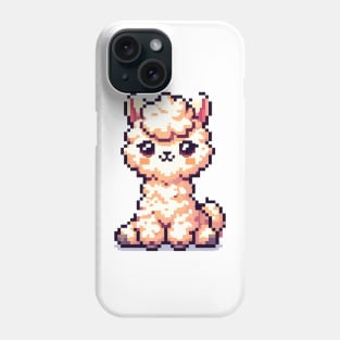 Cute Alpaca Pixel Art Phone Case