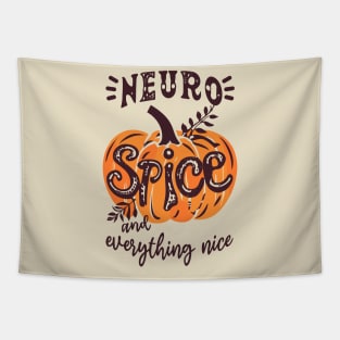 Neurospice And Everything Nice Audhd Pumpkin Tapestry