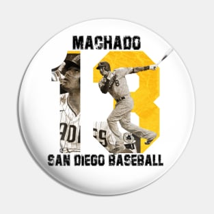 San Diego Padres-Machado White Pin