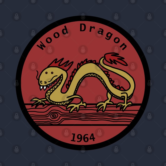 Wood Dragon Year of the Dragon 1964 by ellenhenryart