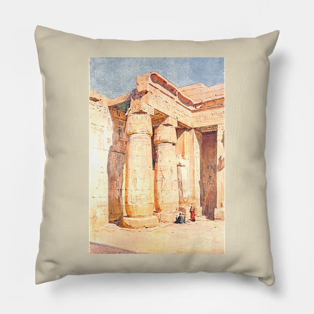 The Second Court At Medinet Habu in Egypt Pillow by Star Scrunch