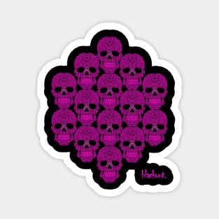 Skulls Purple Sugar by Blackout Design Magnet