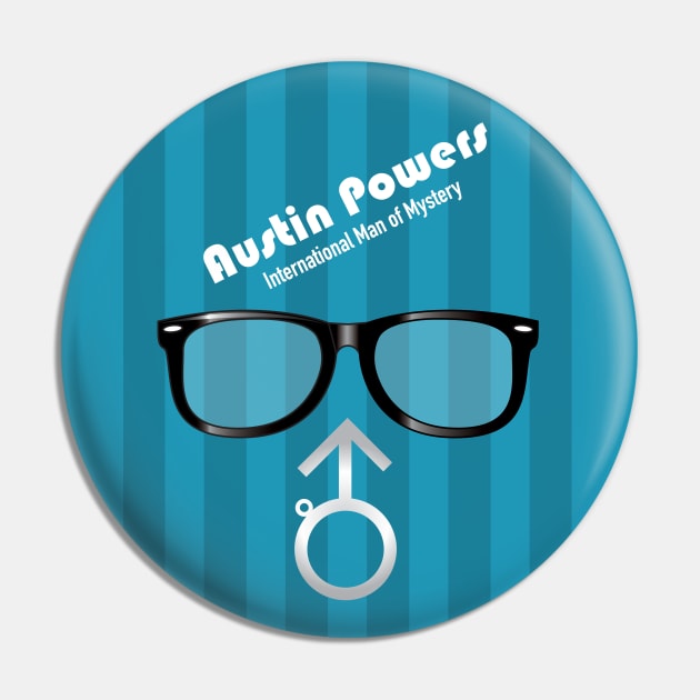 Austin Powers - Alternative Movie Poster Pin by MoviePosterBoy