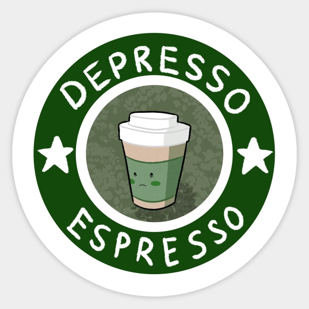REUSABLE STICKER BOOK: Depresso Espresso Style Sticker Storage Book ,  Reusable Sticker Binder , Depresso Espresso Art 