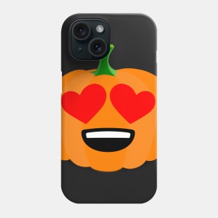 Pumpkin Emoji Heart Eyes Phone Case