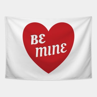 Be Mine Valentine Heart on White Tapestry