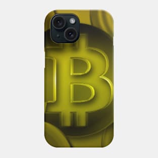 Bitcoin art digital illustration Phone Case