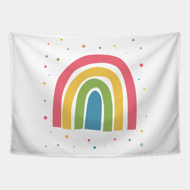 Rainbow colorful Tapestry by DesignsandSmiles