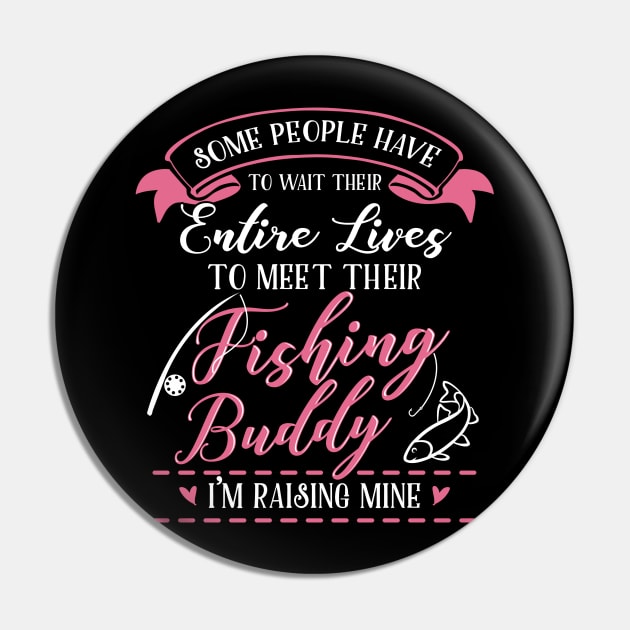 Fishing Mom and Baby Matching T-shirts Gift Pin by KsuAnn