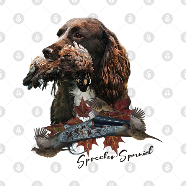 The Sprocker Spaniel , Gun dog by German Wirehaired Pointer 