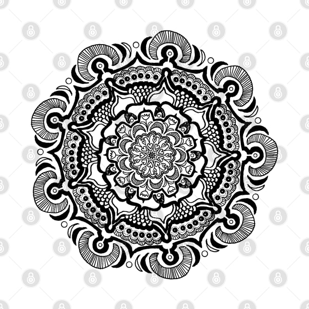 Mandala #9. Hearts and Flowers mandala. by wiccked