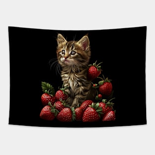 Cat Strawberry Themed-Party Tapestry