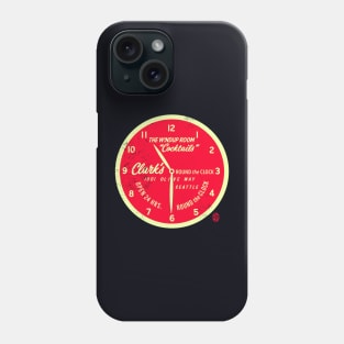 Vintage Clark's Round the Clock Restaurant Seattle Phone Case