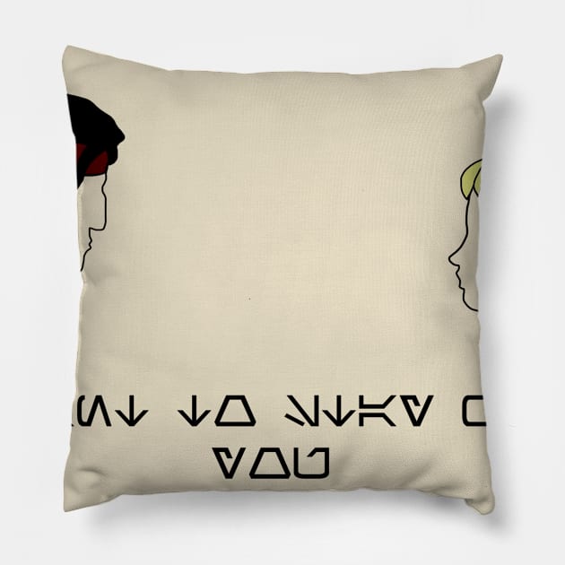 I Want to Stay With You - Hunter and Omega Pillow by fotfpodcasf