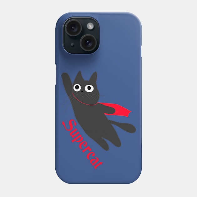 Cat superhero Phone Case by NemfisArt