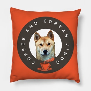 COFFEE AND KOREAN JINDO Pillow