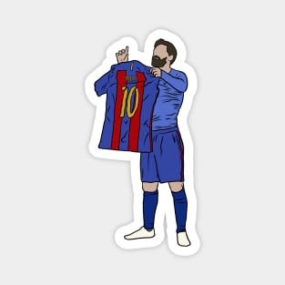 Leo Messi Jersey Celebration Magnet