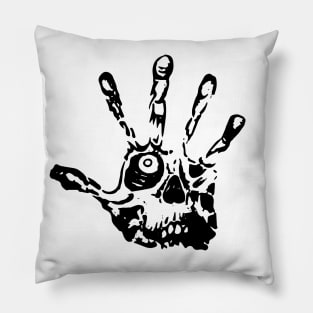 skull hand with one eye Pillow