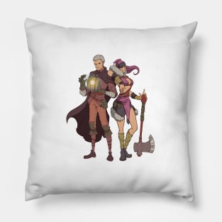 Roleplaying RPG Couple Gift Valentines Day Wizard Barbarian Pillow