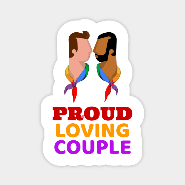 Gay Proud Loving Couple Magnet by Merch ArtsJet