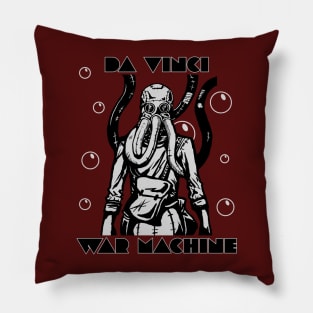 Da Vinci War Machine - Going Deep (The Diver) Pillow