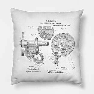 Cord holder for grain binder Vintage Patent Hand Drawing Funny Novelty Gift Pillow