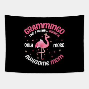 Grammingo like a normal grandma only more awesome mom with cute flamingo Tapestry