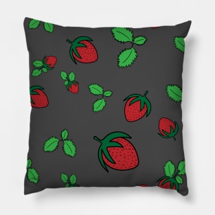 strawberry seamless pattern Pillow
