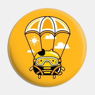 yellow cat parachute skydiver profession Pin