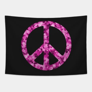 World Peace Sign Vibrant Art Graffiti Activist Tapestry