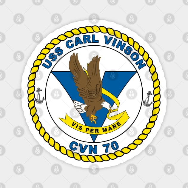 Patch for USS Carl Vinson CVN 70 Magnet by MilitaryVetShop