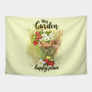 Garden happy place Tapestry