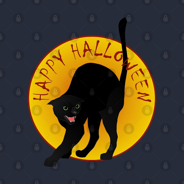 Scaredy Cat Happy Halloween by MadmanDesigns