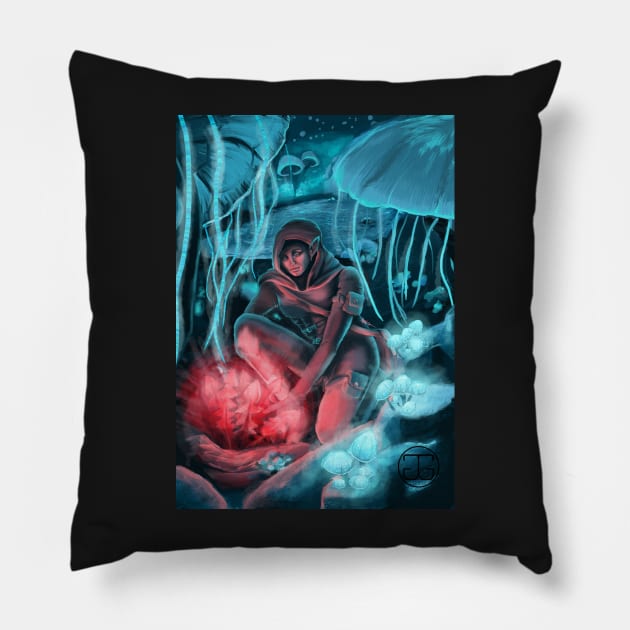 Crimson Nirnroot Pillow by georgiagoddard